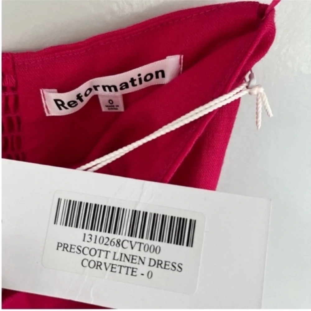Reformation Prescott Linen Dress Size 0 NEW - Picture 5 of 6